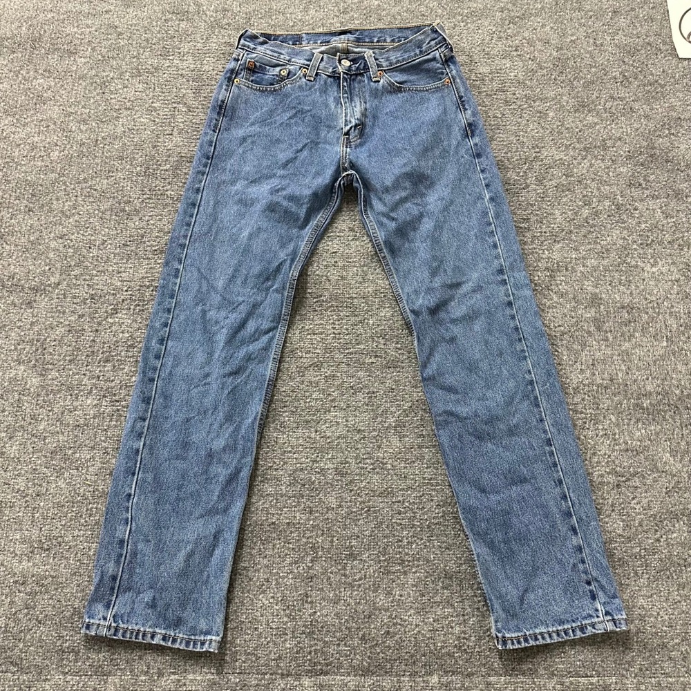 Levi's 505 Jeans Mens Size 29x32 Blue Regular Fit Straight Leg Cotton Denim